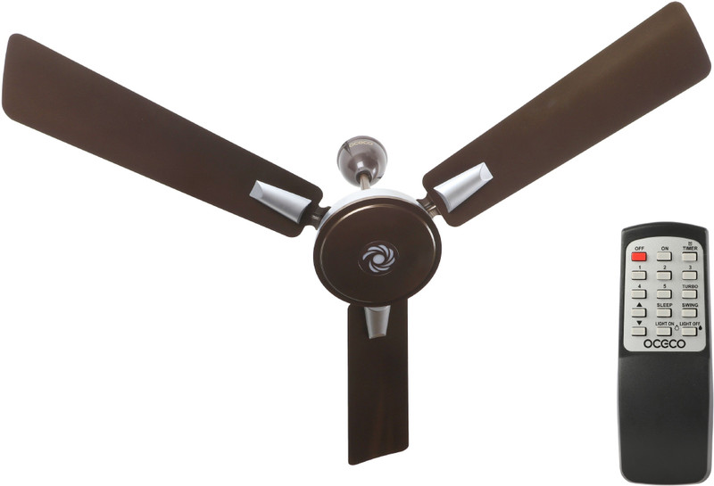 oceco SMART E1 1200 mm 3 Blade Ceiling Fan(BROWN, Pack of 1)