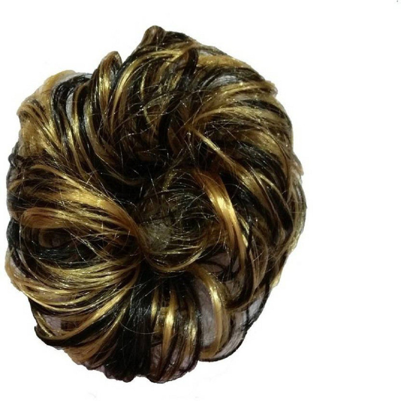 onlinestore22 Golden Artificial Hair Bride Bun Maker Juda Rubber Free Size Bun(Gold)