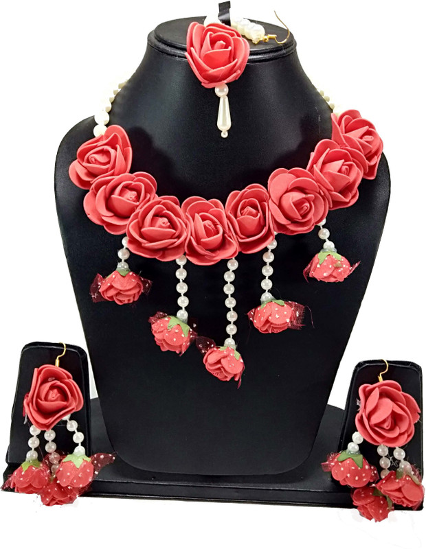 facet world Fabric Jewel Set(Red)