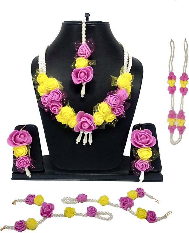 facet world Fabric Jewel Set(White, Yellow, Pink)