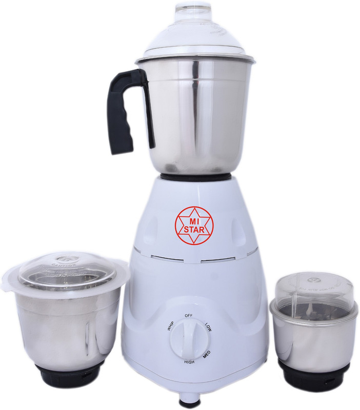 mi star mixer grinder juicer MG18H186 450 Mixer Grinder(milky white, 3 Jars)