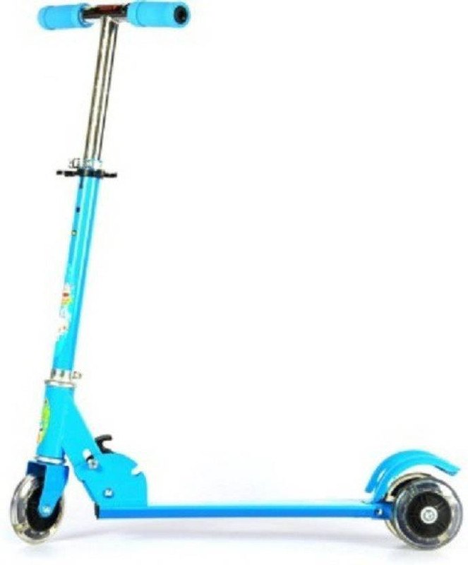 skyler Heavy Metallic Big Size 3 Wheel Height Adjustable Scooter For Kids Outdoor Scooter (Blue) Manual Scooter(Blue)