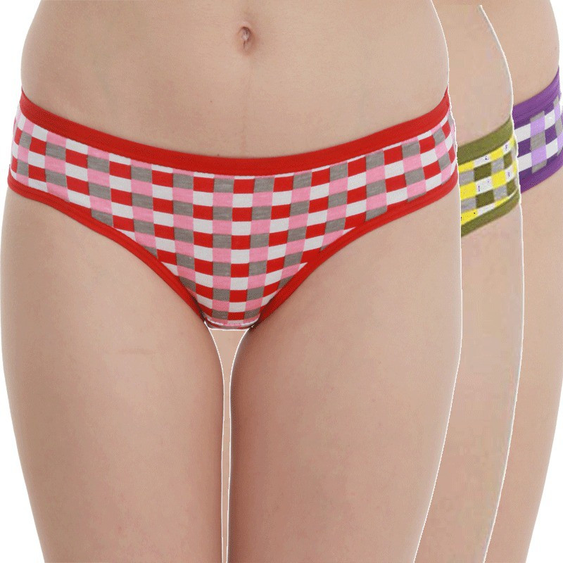 monvelli Women Hipster Red Panty(Pack of 3)