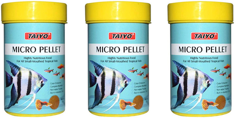 TAIYO Micro Pellet (Pack of 3) 0.045 kg (3x0.01 kg) Dry New Born, Young, Adult Fish Food