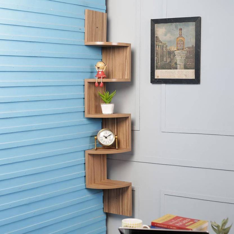 vilton Wall Gift rack shelves Wooden Wall Shelf(Number of Shelves - 5, Multicolor)