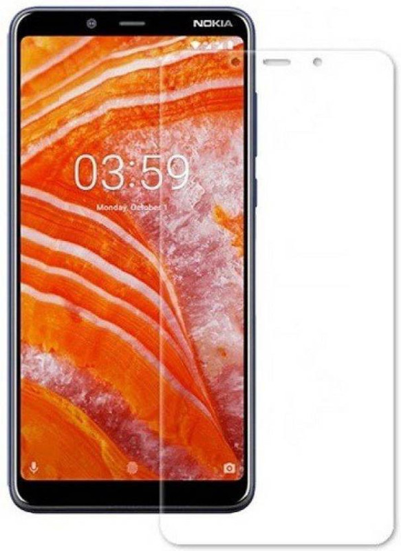 km ppower Tempered Glass Guard for nokia 3.1plus (glass)(Pack of 1)
