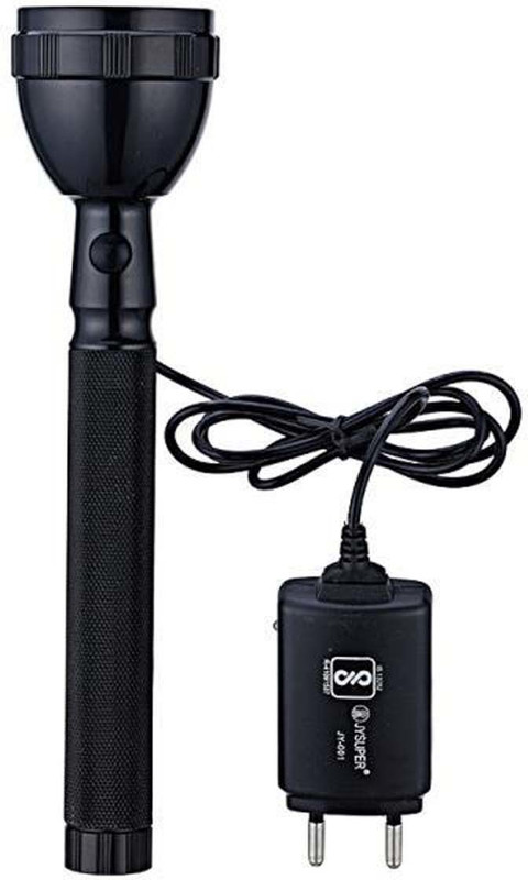 shop93 store Rechargeable Industrial Security Purpose Super Metal Torch Flashlight Torch(Black : Rechargeable)