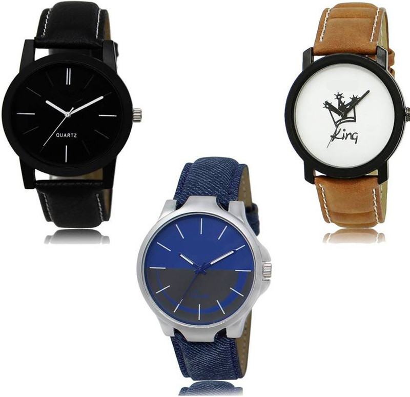verge LR--001 - 00- 002 --3 Boys Three Watch Combo LR--017 Watch - For Boys Analog Watch  - For Men