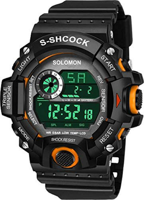 tylor 0006 shock Orange and Black expensive look analog digital Analog-Digital Watch  - For Boys & Girls