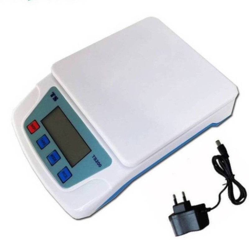 NIBBIN l TS 200V Digital 10Kg With Adapter Electronic Weighing Scale Weighing Scale(White)