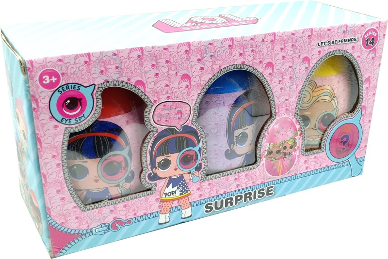 AncientKart L.O.L. Surprise Dolls Confetti Pop Series Set of 3 (10 cm big egg)(Multicolor)