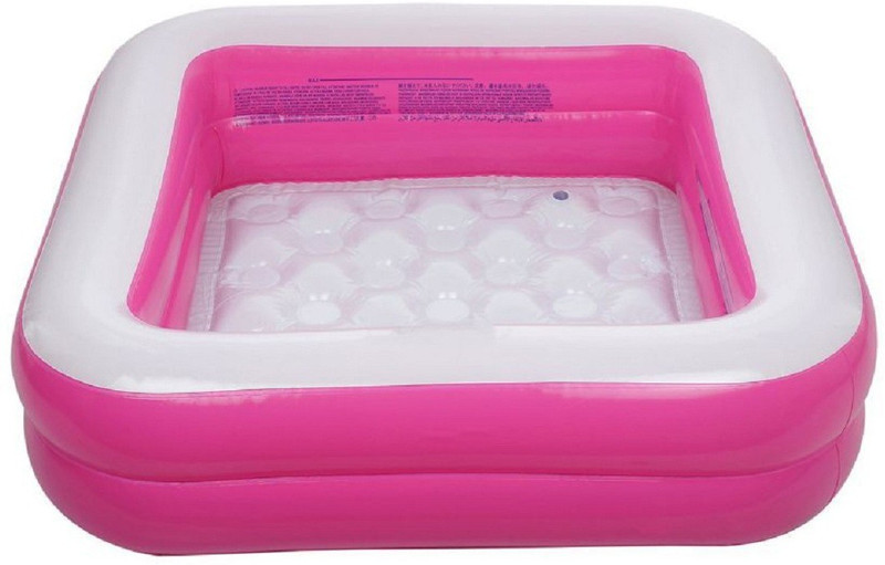 arya enterprise pink squre box Inflatable Baby Bath Tub for kid(pink & white)