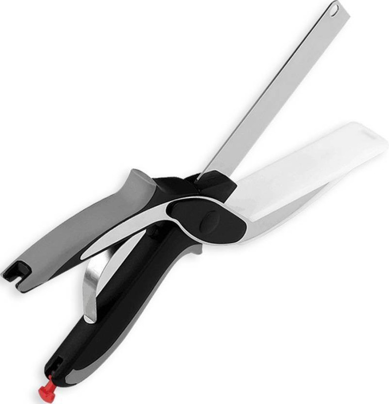 shop4all Clever Cutter 2-in-1 Food Multi function Kitchen vegetable Scissors Vegetable & Fruit Grater & Slicer(1- Piece)