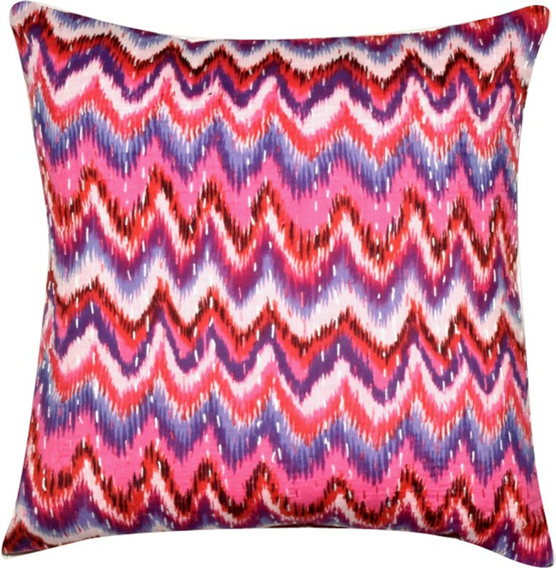 pinkcity craft work Striped Cushions & Pillows Cover(40 cm*40 cm, Multicolor)