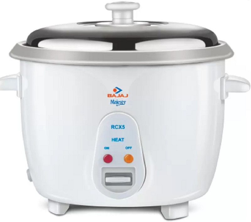 Bajaj MAJESTY RCX 5 1.8 LITRE RICE COOKER WITH PERFORMANCE PLUS Electric Rice Cooker(1.8 L, White)