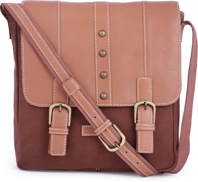 kaveri1999 Brown, Beige Sling Bag