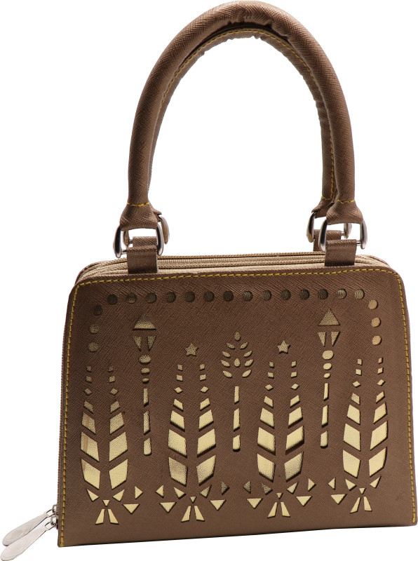 landloper MEHNDI CUTWORK CLUTCH Green Hand-held Bag