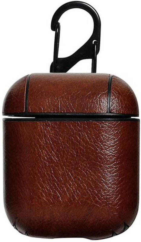 the apple bite Leather Pull String Headphone Case(brown)