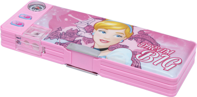 Disney CINDERELLA CINDERELLA Art Plastic Pencil Box(Set of 1, Pink)