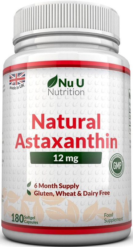 Nu U Nutrition Astaxanthin 12mg | 180 Softgels(12 mg)