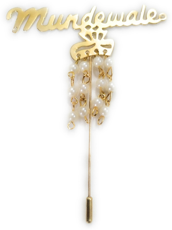 jainsaab 10 pcs of Mundewale Lapel Pin Wedding Brooch(Gold)