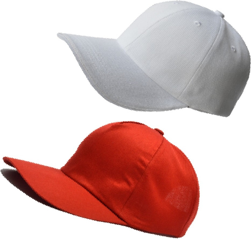 teknik Solid Combo 2 Unisex Light Weight Cotton Cap Plain (Red Black) … Cap(Pack of 2)