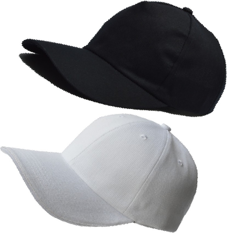 teknik Solid Combo 2 Unisex Light Weight Cotton Cap Plain (Red Black) … Cap(Pack of 2)