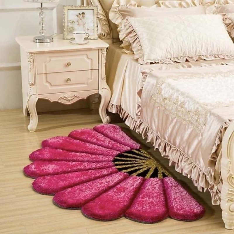 crosmo Pink Silk Area Rug(50 cm  X 150 cm)