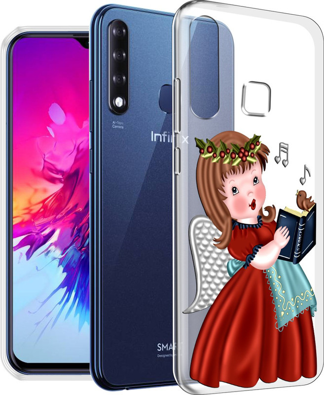 Nainz Back Cover for Infinix Smart 3 Plus(''ANGEL'', Grip Case, Silicon)