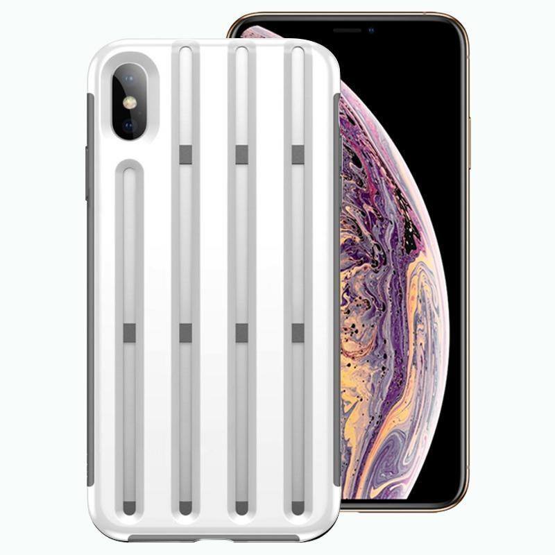 Mobikcity Back Cover for iPhone XS Max Baseus® Armor Protection Helmet Protective Case(White, Shock Proof)