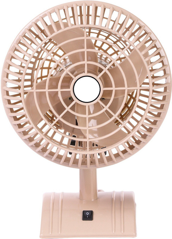 amikan Mini Table Fan Beige 200 mm 4 Blade Table Fan(Brown, Pack of 1)