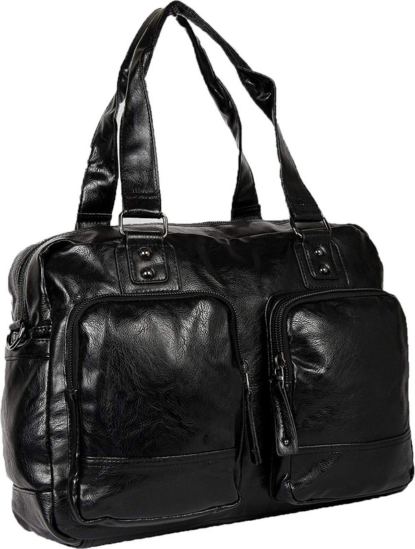 leatherom Men & Women Black Messenger Bag