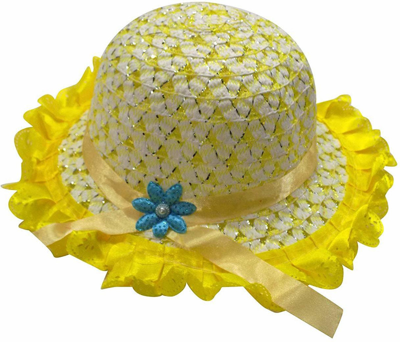 leysin baby hats(Yellow, Pack of 1)