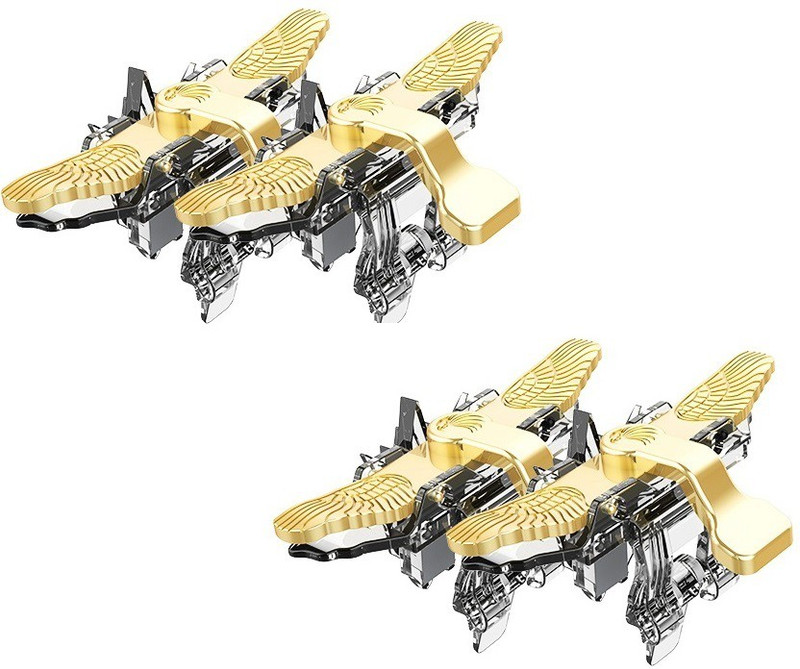 ReTrack SET OF 2PC Gold Angel Metal Click PUBG fire key Mobile Game Shooter Controller Fire Button Aim Key Mobile Gaming Trigger L1R1 Joystick(Gold, For PC) ReTrack SET OF 2PC Gold Angel Metal Click PUBG fire key Mobile Game Shooter Controller Fire Button Aim Key Mobile Gaming Trigger L1R1 Joystick(Gold, For PC)