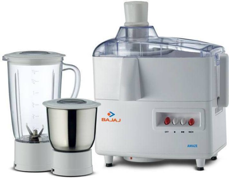 Bajaj AMAZE 450 Juicer Mixer Grinder(White, 2 Jars)