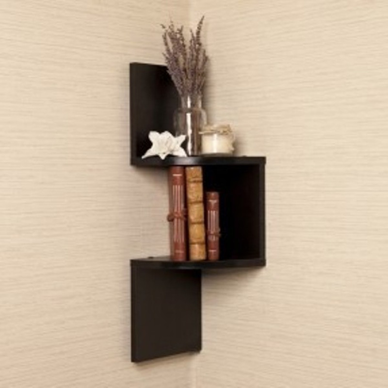 shine star art wooden wall shelf MDF (Medium Density Fiber) Wall Shelf(Number of Shelves - 2, Black)