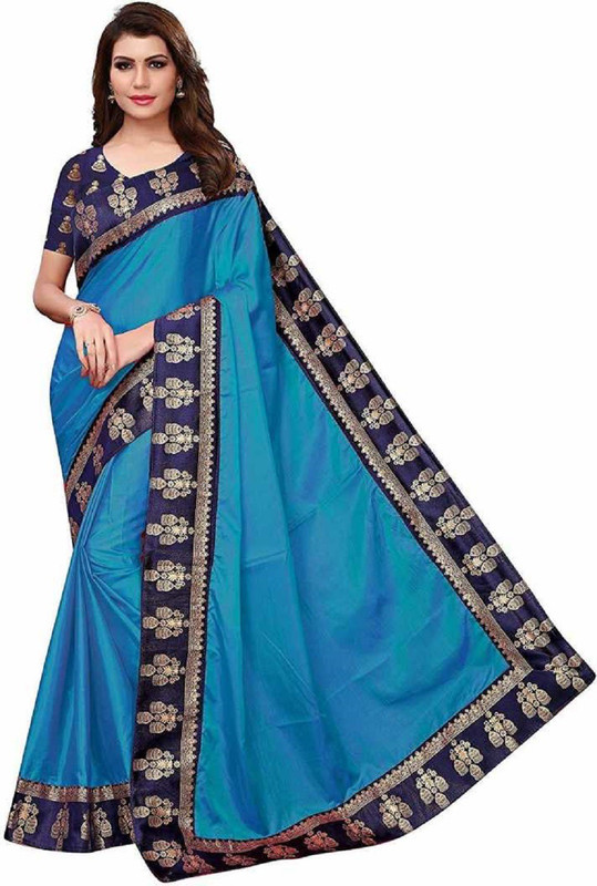 color bucket Woven Fashion Art Silk Saree(Light Blue)