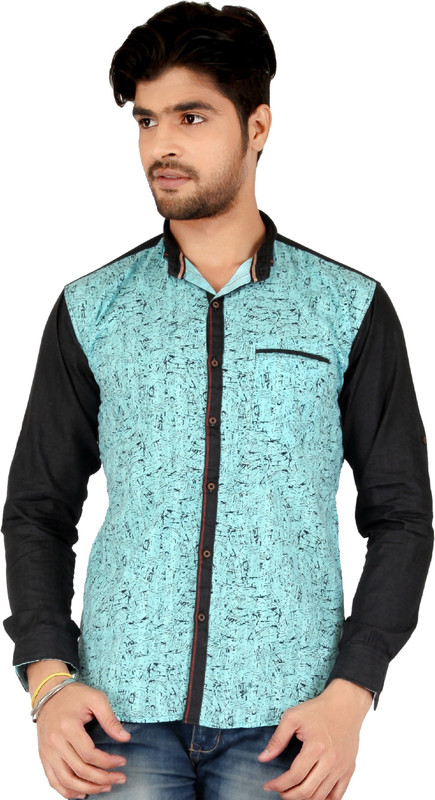 Appollo Men Printed Casual Blue Shirt