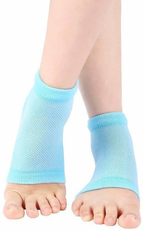 3dome Fabric Cracked heal relief socks pain foot gel relief anti silicone support Heel Support(Blue)