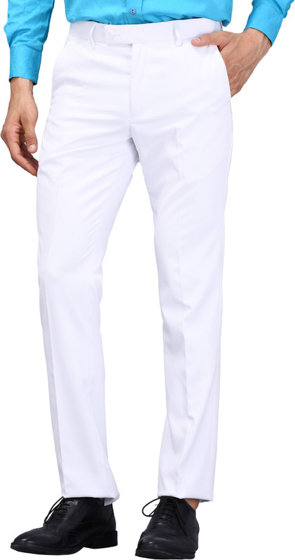 vandnam fabrics Slim Fit Men White Trousers