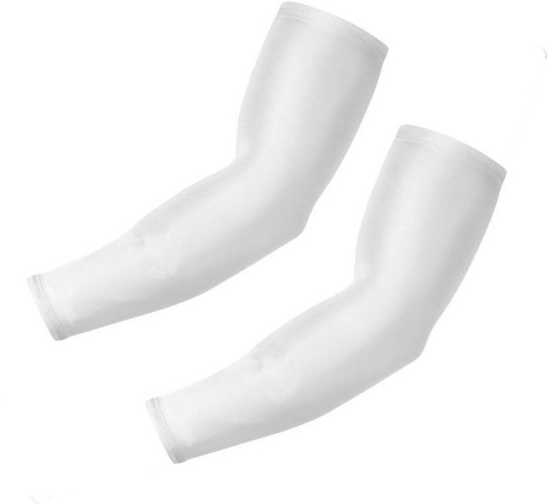 Babji Nylon, Polyester Arm Sleeve For Men & Women(Free, White)
