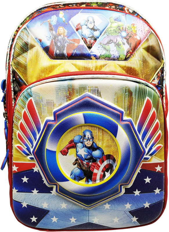 chota bheem Avengers Minions Chotta Bheem Ben10 Doraemon School Bag Backpack Waterproof School Bag(Red, 28 L)
