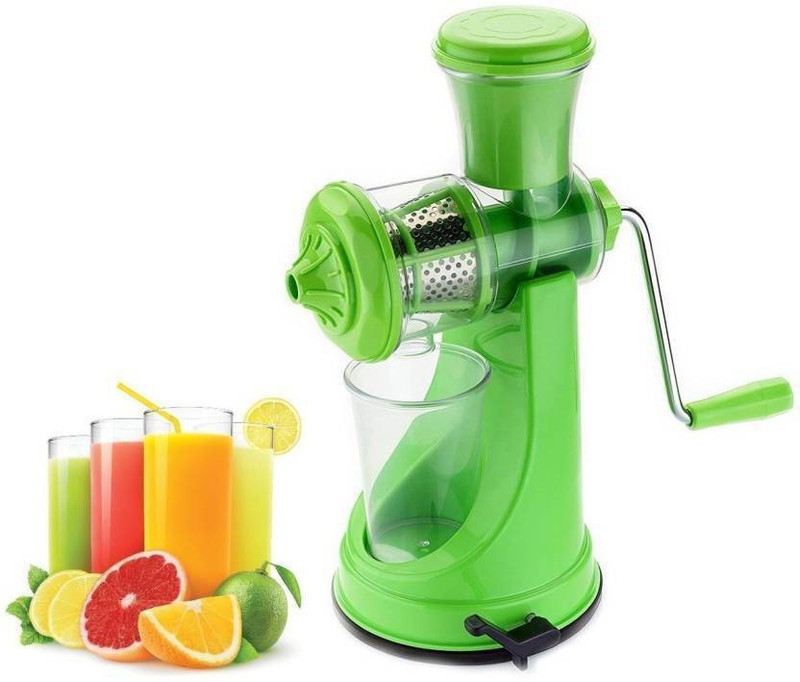 kombuis kitchenware Fruit And Vegetable Juicer With Steel Handle Plastic, Stainless Steel Hand Juicer (Multicolor Pack of 1 Plastic Hand Juicer(Multicolor Pack of 1)