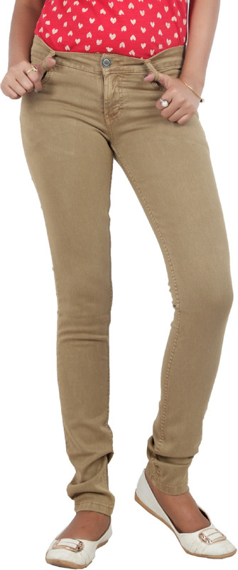 Obeo Slim Women Beige Jeans