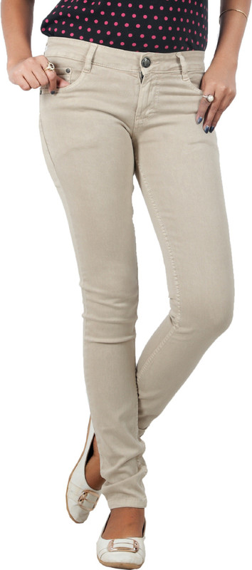 Obeo Skinny Women Beige Jeans