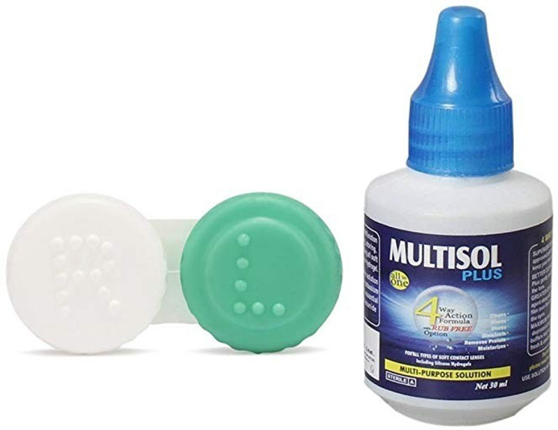 adwotiz Monthly Eye Contact lens Solution with lens box Liquid(30 ml)