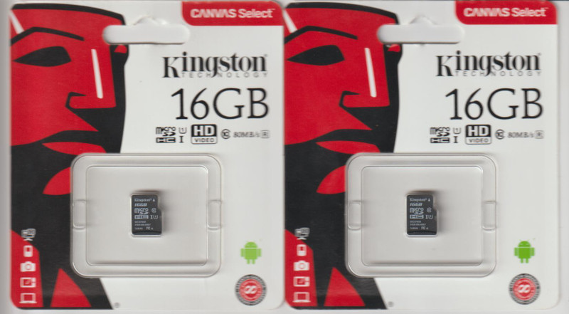 Kingston SDCS/16GB 16 GB MicroSDHC Class 10 80 MB/s Memory Card