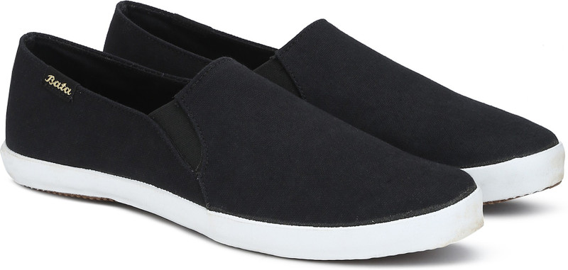 Bata black sneakers sales