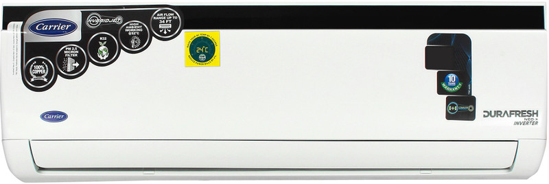 Carrier 1.5 Ton 5 Star Split Inverter AC - White(CAI18DN5R39F0, Copper Condenser)