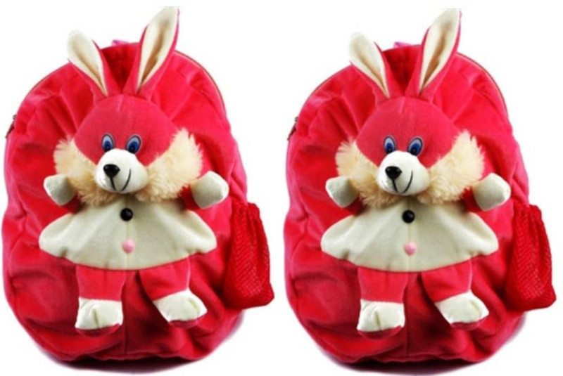 kuku 2 Dark Pink Plush Bag(Multicolor, 12 L)